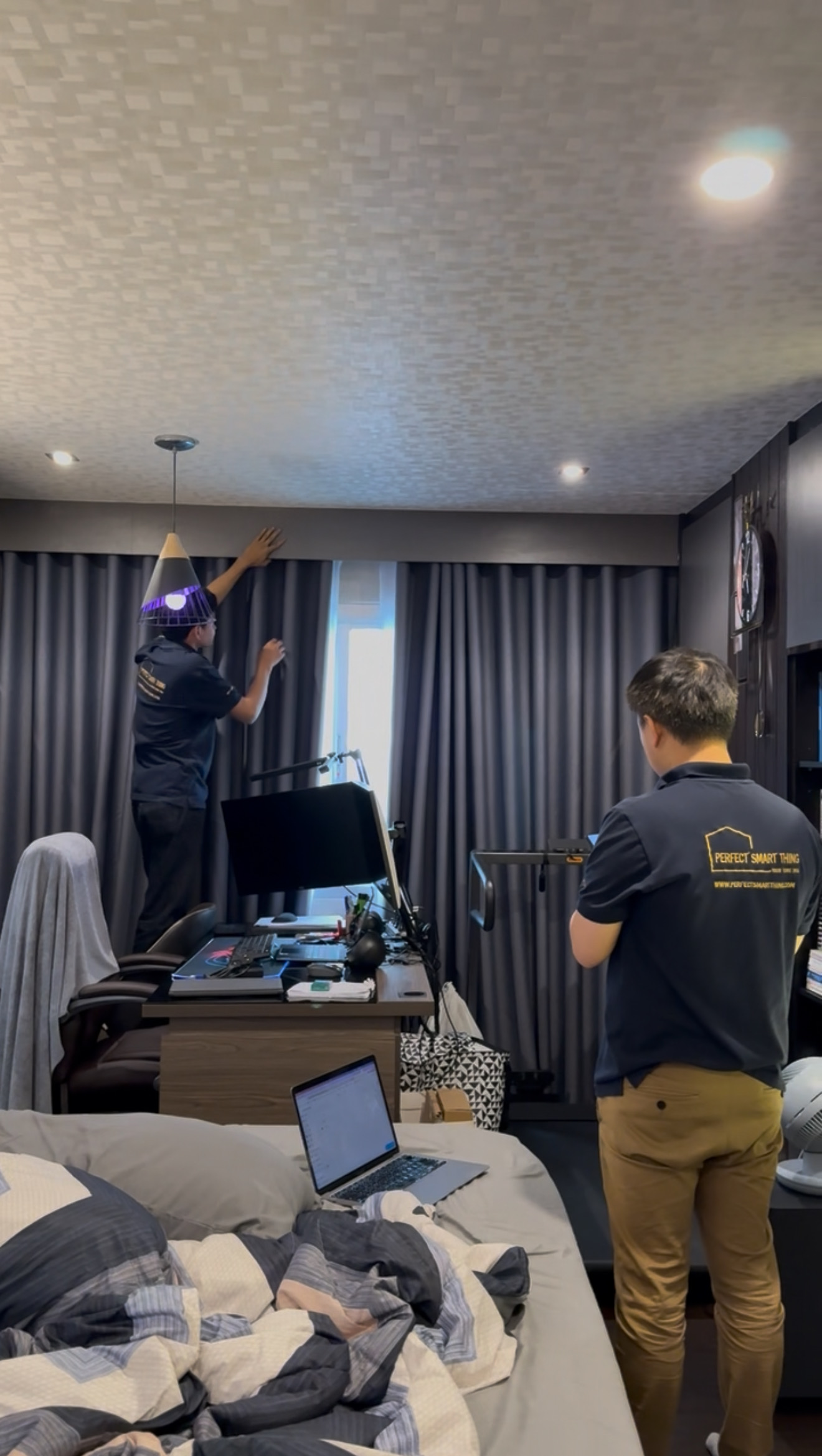 หน้างานติดตั้ง Smart Home คอนโด X Sathorn กรุงเทพฯ — Google Home, Home Assistant